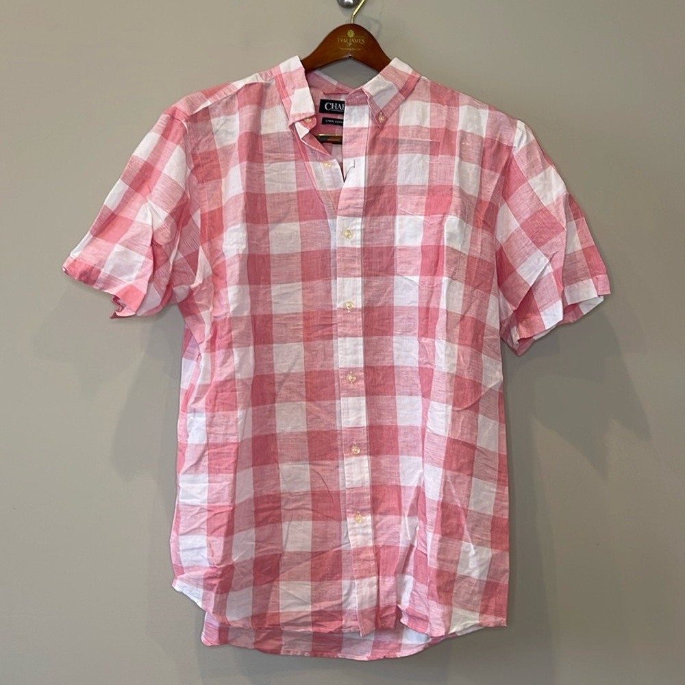 🔥 NWT CHAPS Button-down short sleeve, men’s size XL